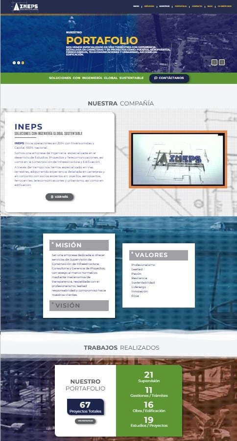 Sitio INEPS por Puntual SEO Agency